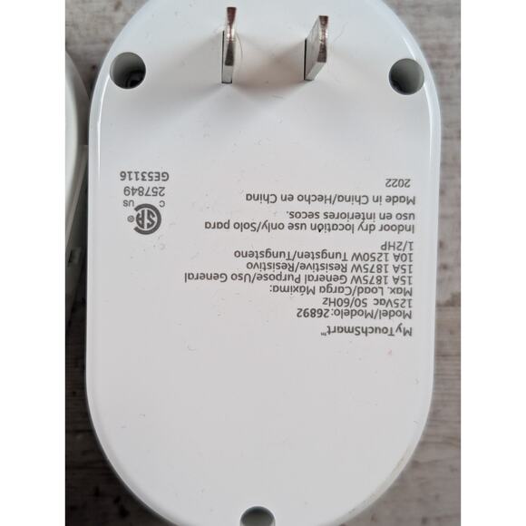 Lot 2 My TouchSmart 26892 Digital Lamp Outlet Timers Plug-in White - Picture 4 of 4